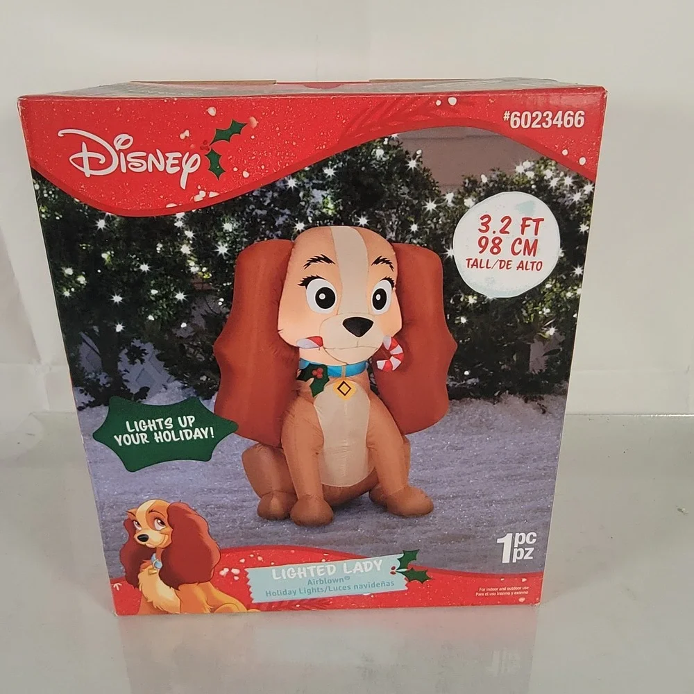 Disney 3.2 FT Lady and the Tramp Airblown Lighted Yard Christmas Inflatable